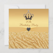 Invitation Princesse Crown et anniversaire d'impression de (Devant)