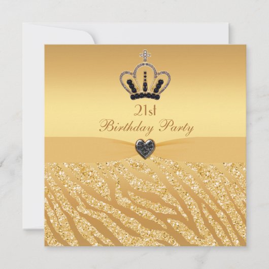 Invitation Princesse Crown et anniversaire d'impression de (Devant)