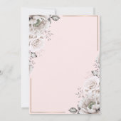 Invitation Princesse Crown Floral 50e fête d'anniversaire (Dos)