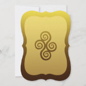 Invitation Princesse Crown Spirals Birthday d'or (Dos)