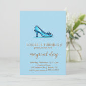 Invitation Princesse Crystal Chaussures (Debout devant)