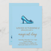 Invitation Princesse Crystal Chaussures (Devant / Derrière)