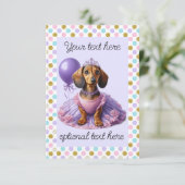 Invitation Princesse Dachshund (Debout devant)