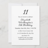 Invitation Princesse d'automne laisse le texte de calligraphi (Dos)