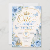 Invitation Princesse de conte de fées 1er anniversaire (Devant)