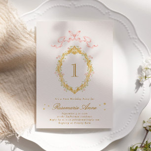 Invitation Princesse de conte de fées Grand numéro Filleul In