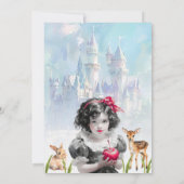Invitation Princesse de Conte de Fées La Plus Belle 1er Anniv (Dos)