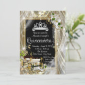 Invitation Princesse de conte de fées Quinceañera (Debout devant)