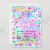 Invitation Princesse de conte de fées unique 1er anniversaire (Devant)