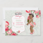 Invitation Princesse de Cortège Afro-Américaine Bébé (Devant)