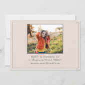 Invitation princesse de cygne jolie fille rose photo d'annive (Dos)