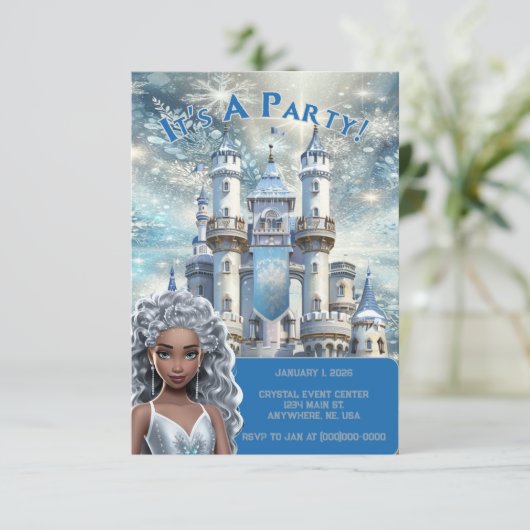 Invitation Princesse de glace (Debout devant)