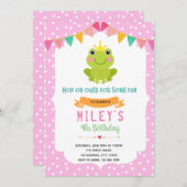 Invitation princesse de grenouille (Devant / Derrière)