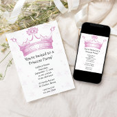 Invitation Princesse de la Couronne rose