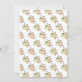 Invitation Princesse de la peau foncée Peach Floral Anniversa (Dos)