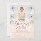 Invitation Princesse de luxe Anniversaire parties scintillant (Devant)