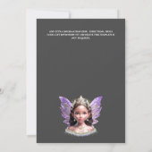 Invitation princesse de neige fée enchantée portail magique (Dos)