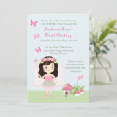 Invitation Princesse des Fées de Woodland (Debout devant)