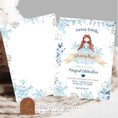 Invitation Princesse d'hiver de neige bleue