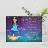 Invitation Princesse d'invitation de soirée pyjamas de mille (Debout devant)