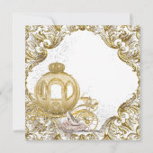 Invitation Princesse d'or Quinceañera (Dos)