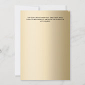 Invitation Princesse d'or Quinceañera papillon rose (Dos)