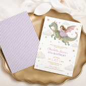Invitation Princesse Dragon : Livre de Contes de Fées Anniver