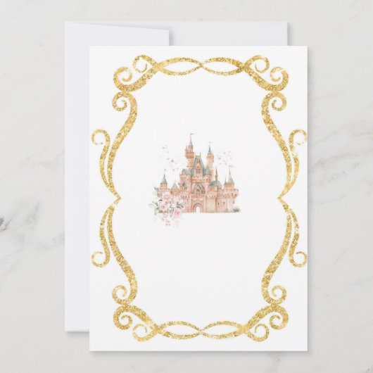 Invitation Princesse et Chevalier Garçon Fille Jonction Anniv (Dos)