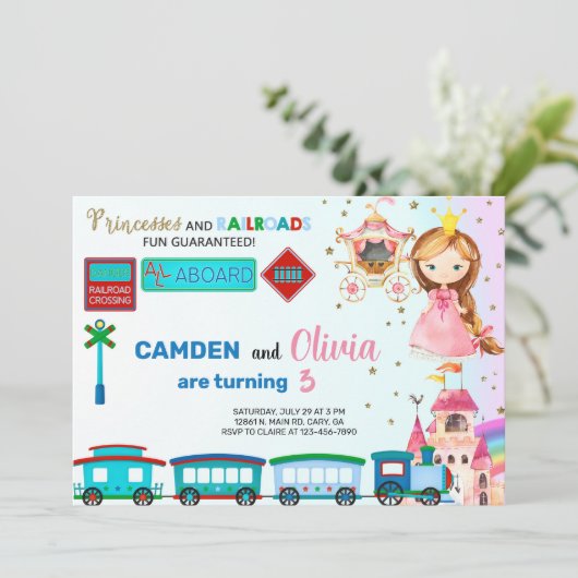 Invitation Princesse et forme l'invitation d'anniversaire des (Debout devant)