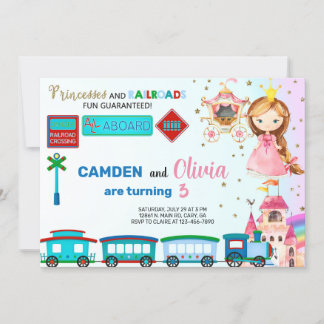 Invitation Princesse et forme l'invitation d'anniversaire des