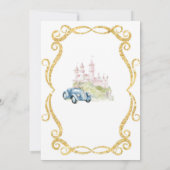 Invitation Princesse et garçon de la voiture de course Annive (Dos)
