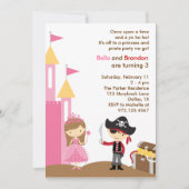 Invitation Princesse et Pirate (Devant)