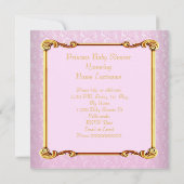 Invitation Princesse Ethnique Baby shower Rose Gold Chaise (Dos)