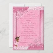 Invitation Princesse ethnique dans le baby shower de dentelle (Dos)