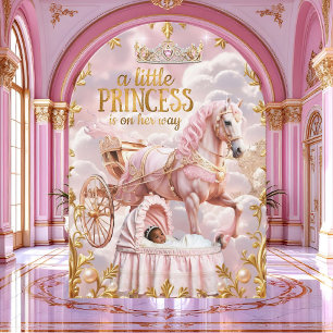 Invitation Princesse ethnique rose Berceau de bébé Fête préna