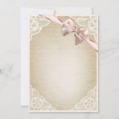 Invitation Princesse Ethnique Vintage Bébé Fille Salle Rustiq (Dos)