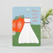 Invitation Princesse FairyTale Citrouille Mariage de mariage  (Debout devant)