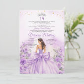 Invitation Princesse Fleur Violette Espagnole Arc Bow Sweet 1 (Debout devant)