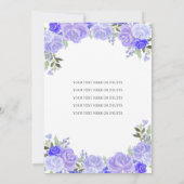 Invitation Princesse Florale d'Argent Violet Tiara Quinceañer (Dos)