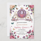 Invitation Princesse Florale Élégante (Devant)
