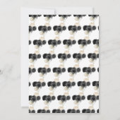 Invitation Princesse Florale en Robe Noire Quinceanera (Dos)