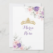 Invitation Princesse Florale Quinceañera (Dos)
