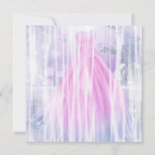 Invitation Princesse Florale rose pourpre Quinceañera (Dos)