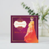 Invitation Princesse Formelle Quinceañera/Quince años (Debout devant)