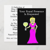 Invitation Princesse Gathering de vin (Devant / Derrière)