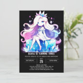 Invitation Princesse Imprimable Whimsical Anniversaire (Debout devant)