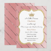 Invitation Princesse, Invitation Baby Shower (Devant / Derrière)
