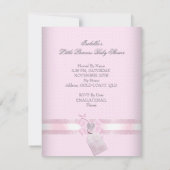 Invitation Princesse Joli Baby shower mignonne fille Tiara Ou (Dos)