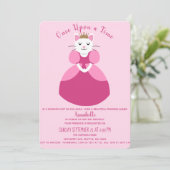 Invitation Princesse Kitty Anniversaire de enfant (Debout devant)