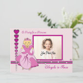 Invitation Princesse Kitty Photo (Debout devant)
